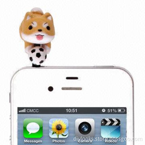 New Cartoon Naughty Cat Style Earphones Anti-dust Plug for iPhone 5 and 5S/5C/4, 4S/iPod/iPad